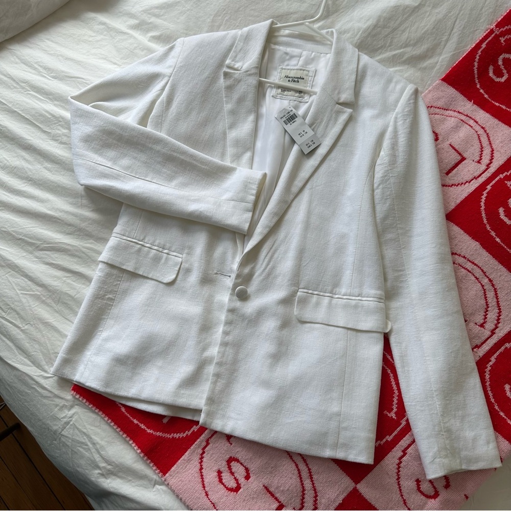 Abercrombie Oversized Linen Blend Blazer